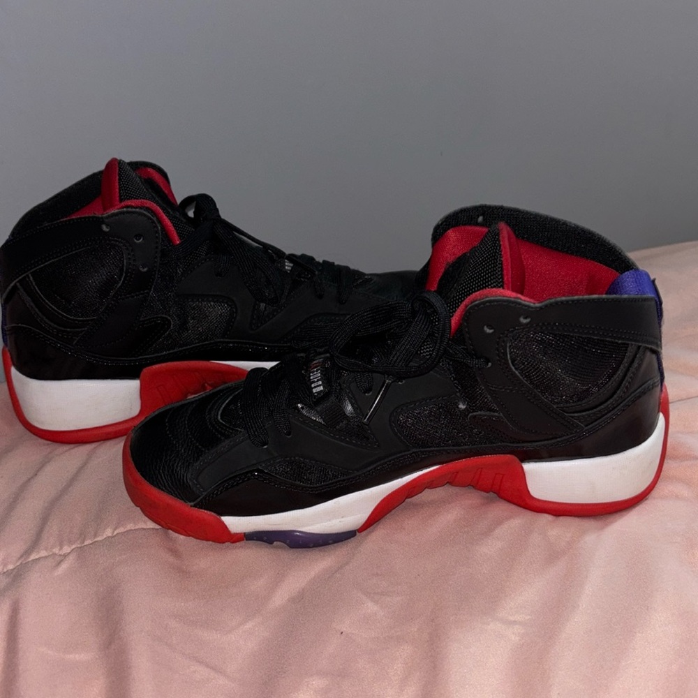 Jordan Black and Red High-Top Athletic Shoes - Picture 2 of 2